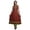 Brick Red1, variant on Brick Red2 Damask Indian Long Kurti For Women Party Wear Printed Sleeveless Anarkali Kurti Dress XXX-Large