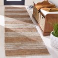 thumbnail image 2 of SAFAVIEH Vintage Leather Henley Striped Runner Rug, Light Brown/Ivory, 2'3" x 9', 2 of 8