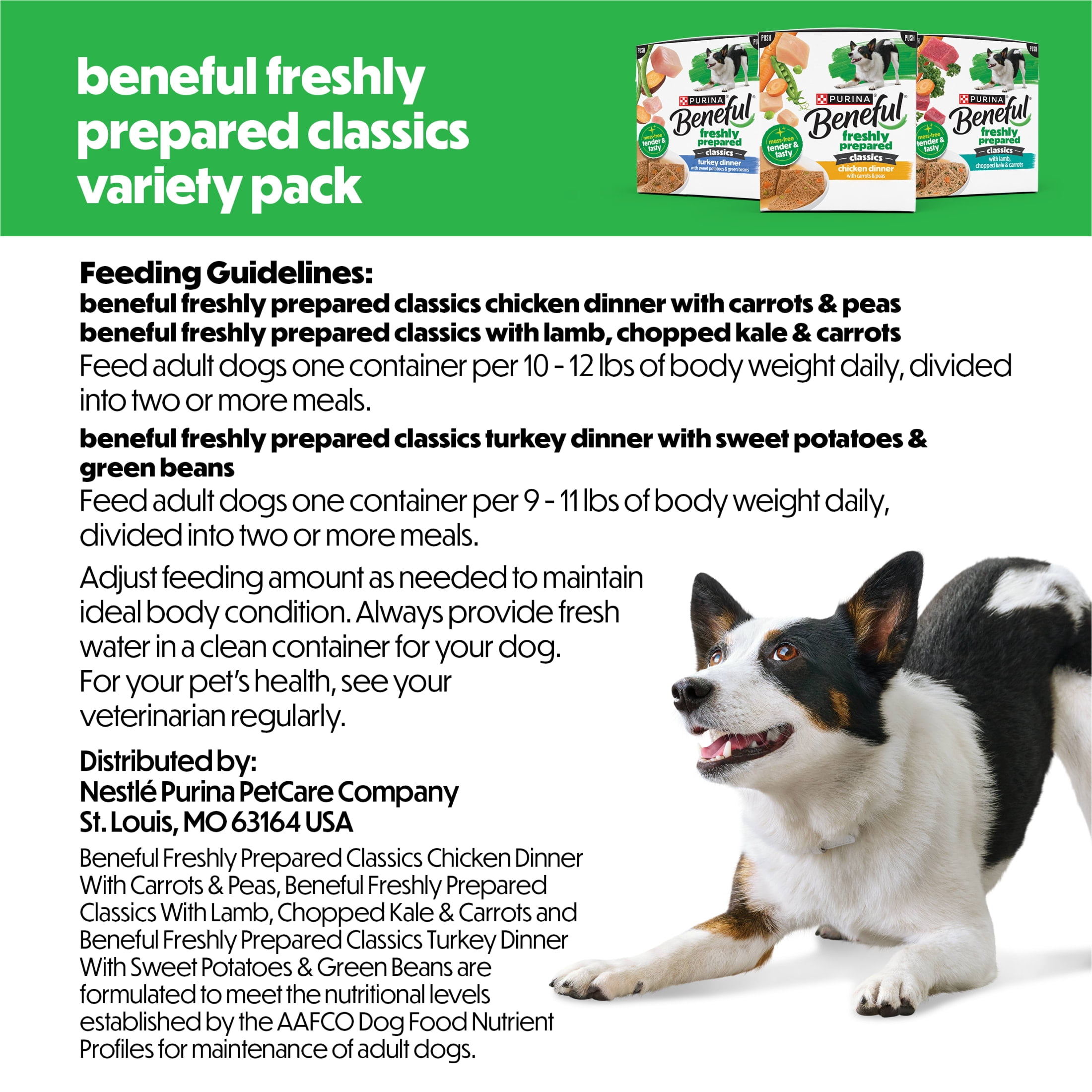 Purina Beneful Freshly Prepared Classics Chicken, Turkey, & Lamb Flavor Wet Dog Food Variety Pack, 9.5 oz Cartons (6 Pack)