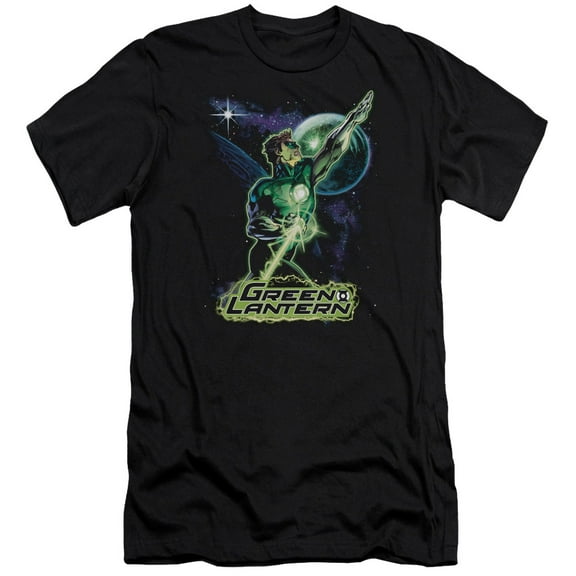 JLA Justice League Hal Galaxy Premium Canvas Adult Slim Fit 30/1 T-Shirt Black