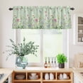 thumbnail image 5 of 3 Piece Kitchen Curtains and Valances Set Flower Green Cafe Curtains 36 Inch Length Blue Pink Daisy Wildflower Floral Botanical Valance & Tier Curtain for Living Room Bedroom Window 54"x18"+27"x36"*2, 5 of 6
