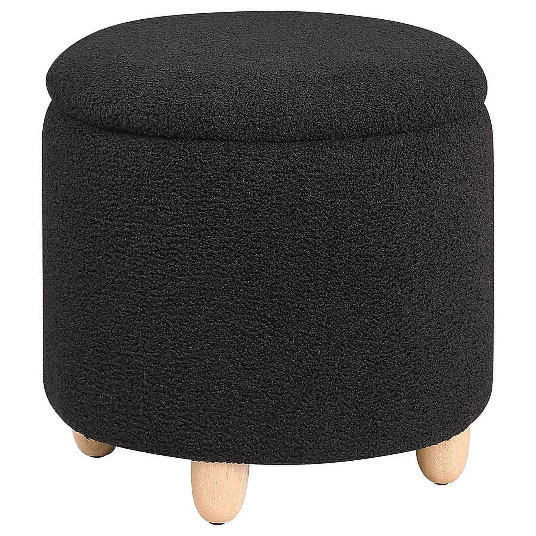 Coaster Valia Fabric Upholstered Round Storage Ottoman Green Coaster Valia Fabric Upholstered Round Storage Ottoman Green