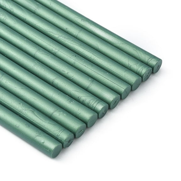 20pcs Sealing Wax Sticks for Retro Vintage Wax Seal Stamp Dark Green 135x11mm