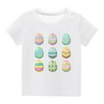 thumbnail image 1 of Cadeaux de Pâques pour Enfants, Enfants Garçons Filles Imprimé Ufs de Pâques Mignon Col Rond Manches Courtes, 1 of 4