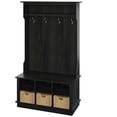 thumbnail image 5 of Twin Star Home 40" Hall Tree with Open Storage and Included Baskets, Black, 5 of 11
