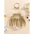 thumbnail image 3 of Gupgi Barboteuse à Franges pour Bébé Fille Robe à Manches Courtes avec Bandeau et Franges à Sequins, 3 of 8
