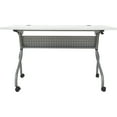 thumbnail image 2 of Lorell White Laminate Flip Top Training Table White Top - Silver Base - 4 Legs - 29.50" Table Top Length x 23.60" Table Top Width - 48" Height - Assembly Required, 2 of 6