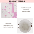thumbnail image 2 of NOTIVIBE Collapsible Laundry Hamper Basket, Waterproof Fabric Storage Basket Gift Bag with Handles, Large Capacity Clothes Organizer for Bedroom, Nursery, Bathroom, Kids Room,Pink dinosaur, 2 of 6