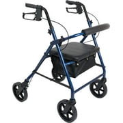 ProBasics RLA8BL Rollator Aluminum 8 in. Wheel, Blue