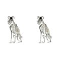 thumbnail image 1 of 2X Esqueleto de Perro Sentado de Halloween Esqueleto de Perro Sentado Aterrador y Espeluznante con Dientes Afilados Decoración de Halloween Herror, 1 of 5