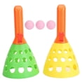 thumbnail image 2 of Pop and Catch Ball Game Kindergarten Outdoor Parent Child Launching Catch Ball Toy Set Yellow and Green, 2 of 5