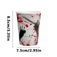 thumbnail image 2 of Wadada Blood Print Halloween Party Plastic Cups, Set of 10, 10 oz Halloween Disposable Cups, Halloween Party Supplies and Drinking Decorations, For Juice, Soda, Punch, and More, 2 of 5