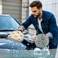 thumbnail image 4 of Microfiber Car Wash Gloves With Chenille & Polyester Terry Scratch-Free Cleaning Elastic Cuffs Beige Background, 4 of 8