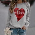 thumbnail image 1 of Chandail à Manches Longues Imprimé Amour pour Femmes, Blouse Ample, 1 of 3