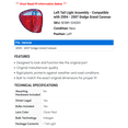 thumbnail image 2 of Left Tail Light Assembly - Compatible with 2004 - 2007 Dodge Grand Caravan - Dorman, 2 of 2