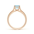 thumbnail image 2 of ANGARA Natural Solitaire 1.35 ct Aquamarine Split Shank Engagement Ring in 14K Rose Gold for Women (Size-8x6mm) | March Birthstone, Anniversary, Jewelry Gift for Women | Natural Aquamarine Ring, 2 of 10