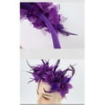 thumbnail image 5 of Floral Feather Fascinator Headband Decorative Mesh Headpiece with Flowers and Feathers for Wedding Party Event Hair Accessory, 5 of 7