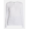 thumbnail image 5 of Scenario Women's and Women's Plus Rib Henley with Long Sleeves, Sizes XS-4X, 5 of 5