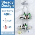 thumbnail image 5 of VANCORE Shower Caddy over Shower Head - Extended Length Hanging Shower Caddy Rustproof Shower Organizer with Hooks Shampoo Soap Holder - Silver, 5 of 7