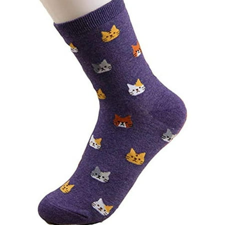 

5 Colors 1 Pair Fashion Women Lovely Cute Cat Socks Animal Cartoon Cotton Socks