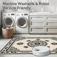 thumbnail image 5 of ODIKA 3'x5' Machine Washable Non-Slip Area Rug, Boho with Abstract Vine Details and Repeating Burst Motifs High Traffic Rug, Beige, 701651, 5 of 5