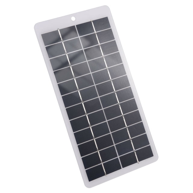 Portable Solar Panel, 5W 12V Polycrystalline Siliocone Solar Charger Mini Solar Module with Clips
