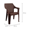 thumbnail image 3 of Silla Plásticos La Ardilla Rattan Cleo H81 Chocolate, 3 of 4