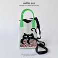 thumbnail image 1 of Mini bolso bandolera para teléfono con diseño de gato bonito, bolso de mano tejido, monedero pequeño y portátil para mujer, 1 of 6