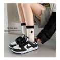 thumbnail image 3 of Calcetines negros para mujer, calcetines de longitud media, conjunto de primavera y otoño, calcetines a rayas, medias de cintura alta, Corea, 3 of 3