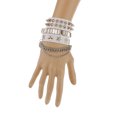 thumbnail image 2 of Pulsera de moda para hombre Fernando Cadena de mano Punk Retro Doble Blanco, 2 of 8