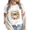 White-2, variant on Giffimy Women's Vintage Distressed Red Tulip Bouquet Floral Graphic Short Sleeve T-shirt Loose Fit Casual Everyday Tee