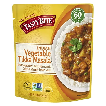 Tasty Bite Indian Vegetable Tikka Masala, Microwaveable Ready to Eat Entrée, 10 Ounce (Pack of 6)