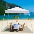 thumbnail image 6 of 8x8 FT Ez Pop Up Canopy Tent, Outdoor Portable Folding Commercial Canopy Tent Heavy Duty, Instant Gazebo with Carrying Bag and Adjustable Height for Beach and Party Shelter, Slant (White), 6 of 9