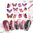thumbnail image 2 of HZKAICUN Butterfly Nail Decals for Nail Art Nail Supplies Stickers Water Transfer Nail Decals Nail Decorations for Nails Supply Watermark DIY Colorful Art Foils for Nails Design30 Sheets, 2 of 7