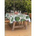 thumbnail image 3 of Outdoor Tablecloth with Umbrella Hole for Patio/Picnic/Party/Camping, Cactus Summer Waterproof Table Cloth Rectangle Table Cover Washable, Watercolor Tropical Botanical White (60"x 102"), 3 of 8