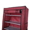 thumbnail image 4 of Ktaxon 9 Lattices Non-Woven Fabric Shoe Rack Fashionable Room-Saving Wine Red, 4 of 9