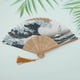 thumbnail image 4 of Elegant Janpanese Style Painted Waves Retro Bamboo Folding Fan Home Office Decoration(#1), 4 of 11
