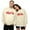 Beige, variant on Bibifish Matching Couple Sweatshirts "Love Always Us" Graphic Crewneck Pullover Tops Long Sleeve Relaxed Fit Couple Daily Outings Sweet Outfits