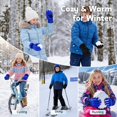 thumbnail image 7 of Cooraby 2 Pack Long Kids Winter Ski Gloves Waterproof Warm Snow Gloves Thick Unisex Mitten Gloves for Girls Boys, 7 of 7