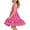 Hot Pink, variant on Girls Ruffles Dress, Swing Spaghetti Strap Cute Tiered Summer Flowy Praty Princess Dress Green Size 10