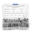 thumbnail image 2 of Stainless Steel Thread Insert Set, 8 Sizes Sleeve Kit for Various Materials, Connection Strengthening, With Box, Stainless, M6-M8, 110pcs, 2 of 7