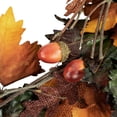 thumbnail image 4 of Northlight 20" Autumn Harvest Leaves and Twigs Artificial Thanksgiving Wreath - Green/Brown, 4 of 5