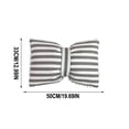 thumbnail image 2 of Striped Bow-Decorated Pillowcase 50x33cm Soft Velvet Bolster Pillow Suitable For Sofas Beds And Home Decor, 2 of 7