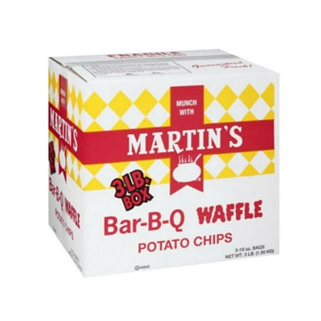 Martin's Waffle Bar-B-Q Potato Chips, 16 Oz., 3 Count