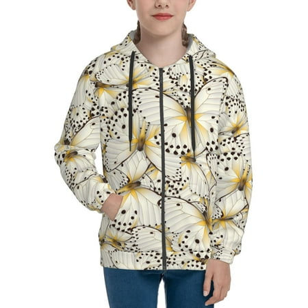 

Hoodies for Teen Girls Boys Different Butterflys Long Sleeve Youth Kids Essentials Zip Up Hoodie Lghtweight Fashion Hoodies & Sweatshirts Jacket Fall Winter Outfits Tops