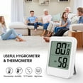 thumbnail image 2 of Yeacher Indoor Hygrometer Thermometer Large Screen Display Desk Wall Magnetic Electronic Temperature Humidity Meters with Bracket for Home Greenhouse Cellar, 2 of 7