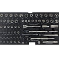thumbnail image 6 of 3 Drawers Tool Box with Mechanic Tool Set, Heavy Duty Metal Organizer Case with Key Locking and Pull Handle, Household Hand Tool Kit with Socket Wrench Sets for Handyman, Homeowner, 6 of 9