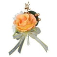 thumbnail image 1 of Ramo de flores para boda, ramo de flores, regalo de San Valentín, broche para novio Naranja, 1 of 7