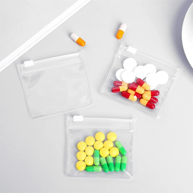 Small Baggies for Pills and Vitamins Plastic Medical Pouch Bag