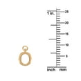 thumbnail image 2 of Precious Stars 14K Goldplated Sterling Silver Unisex Polished "O" Charm - No Chain, Pendant Only, 2 of 3